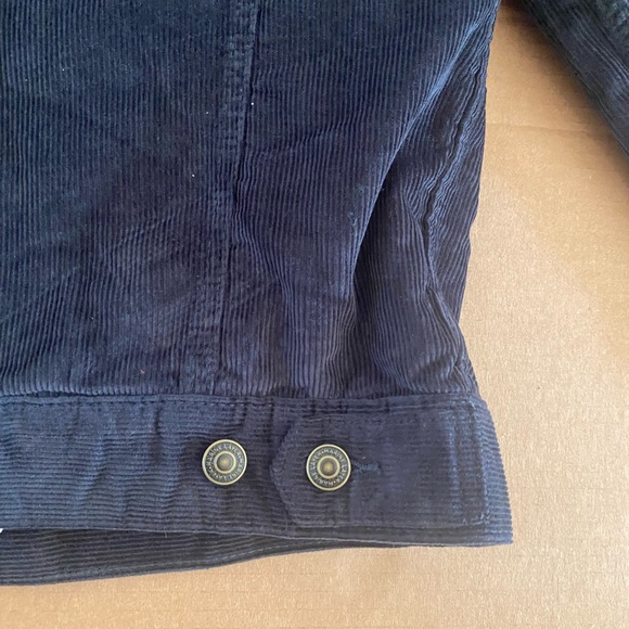 NWOT Marine Layer Dark Navy Blue Sherpa Lined Corduroy Jacket Men's Medium - Picture 7 of 7